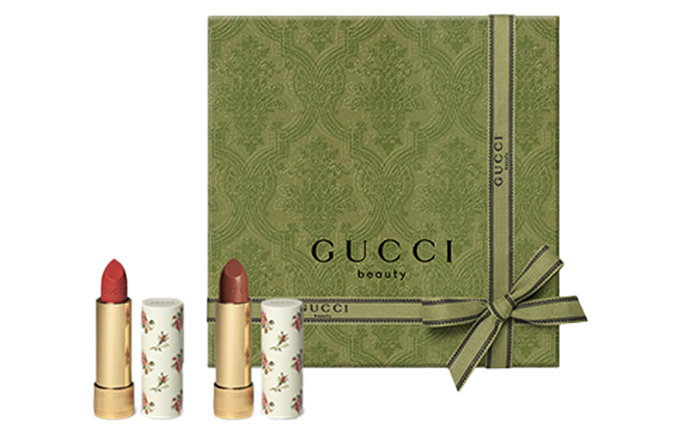 Подарочный набор Beloved Elegance из двух помад: легко растушевывается и выравнивает тон кожи GUCCI, velvet mist #217+velvet mist #208 — фото 4
