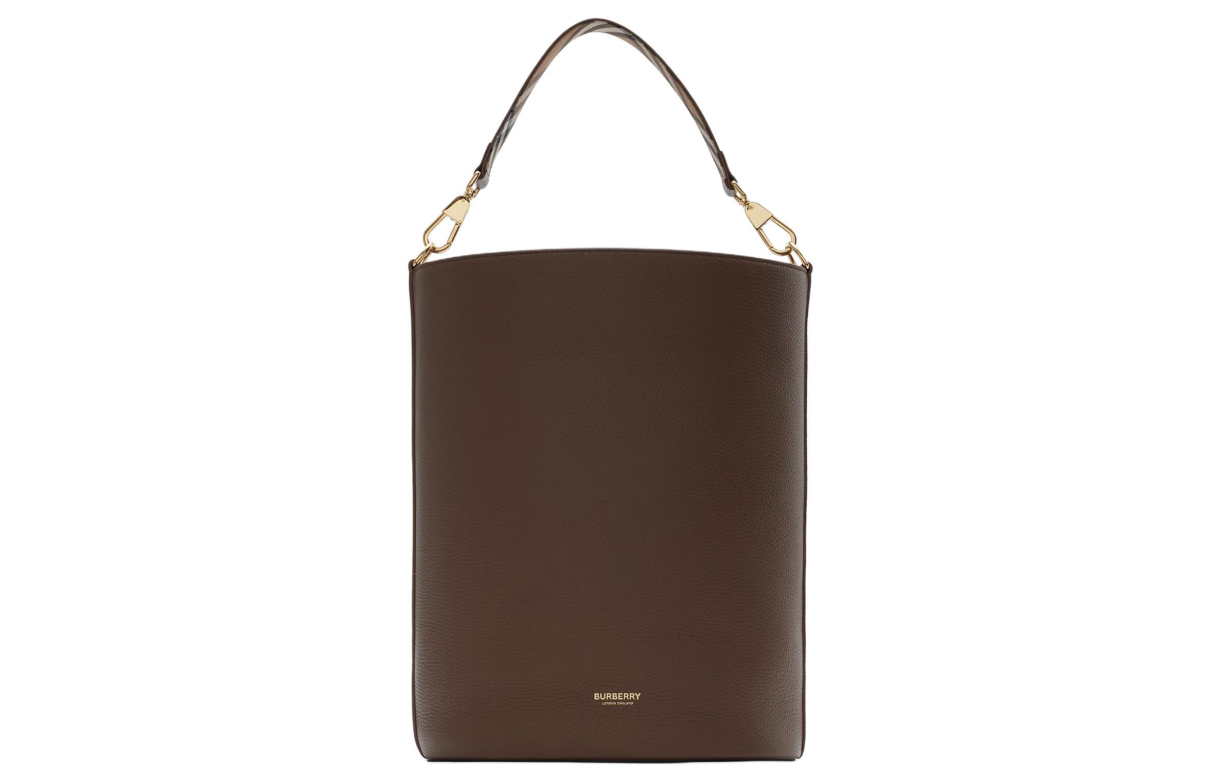 

Сумка-ведро из зернистой телячьей кожи, сумка через плечо, кроссбоди, женская сумка среднего размера earth tone Burberry