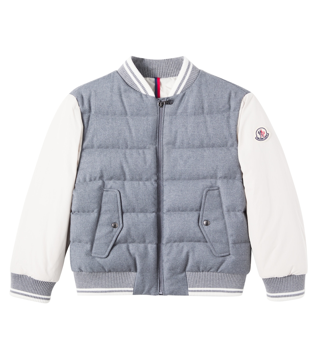 

Варсети-куртка из шерстяного фланели Alvaro Moncler Enfant, серый