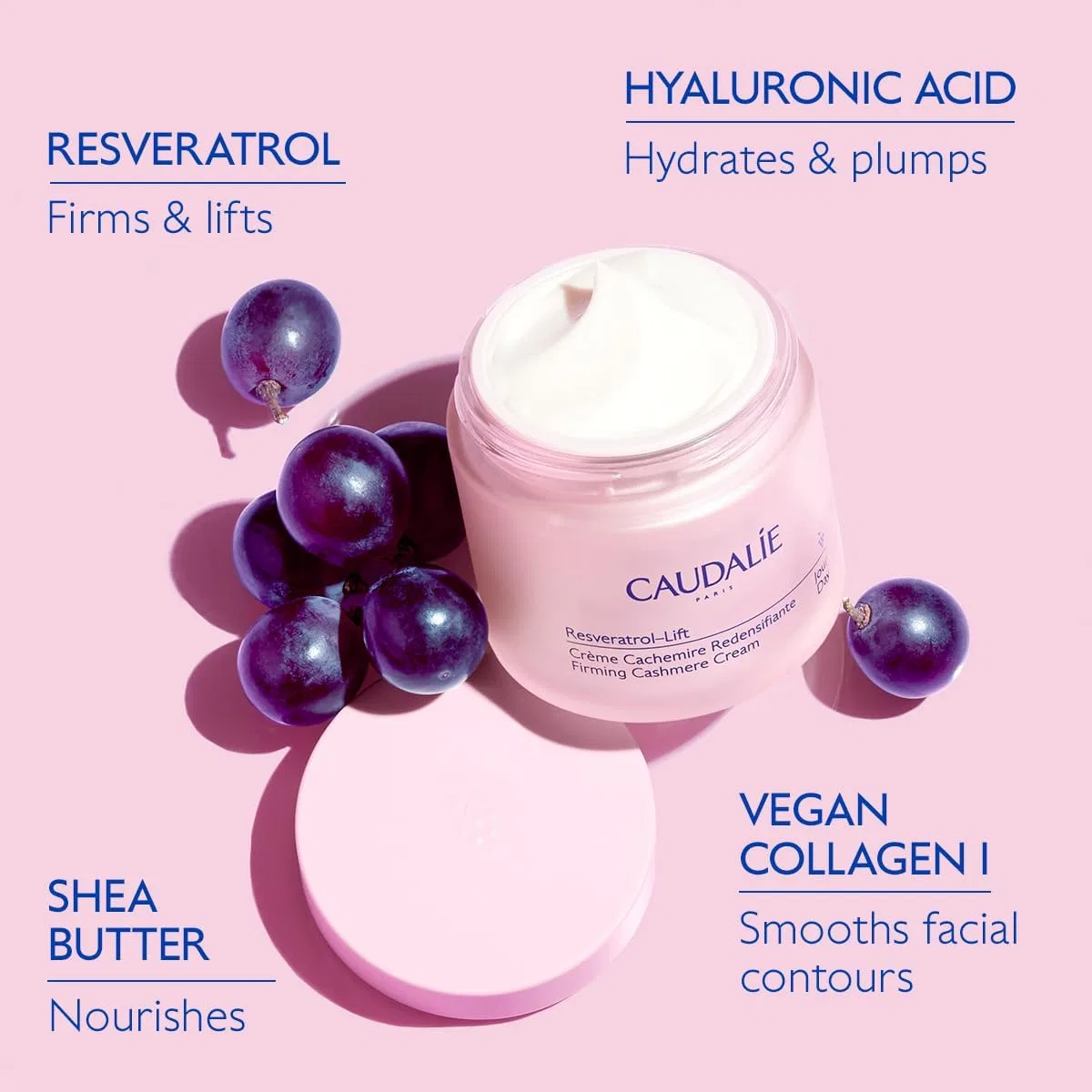 Дневной крем для лица Caudalie Resveratrol-Lift с ресвератролом и гиалуроновой кислотой, 50 мл — фото 4