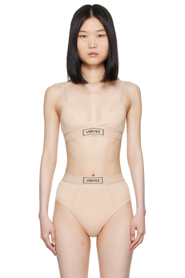 

90S бра с винтажным логотипом Versace Underwear, цвет chiffon