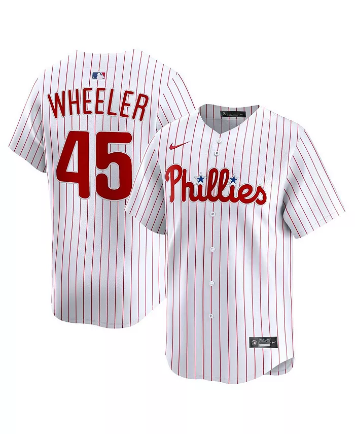 

Мужская белая лимитированная игровая футболка Zack Wheeler Philadelphia Phillies (домашняя форма) Nike