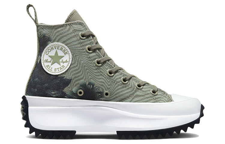 

Кеды Converse Run Star Hike Canvas Shoes Unisex High-Top Green White
