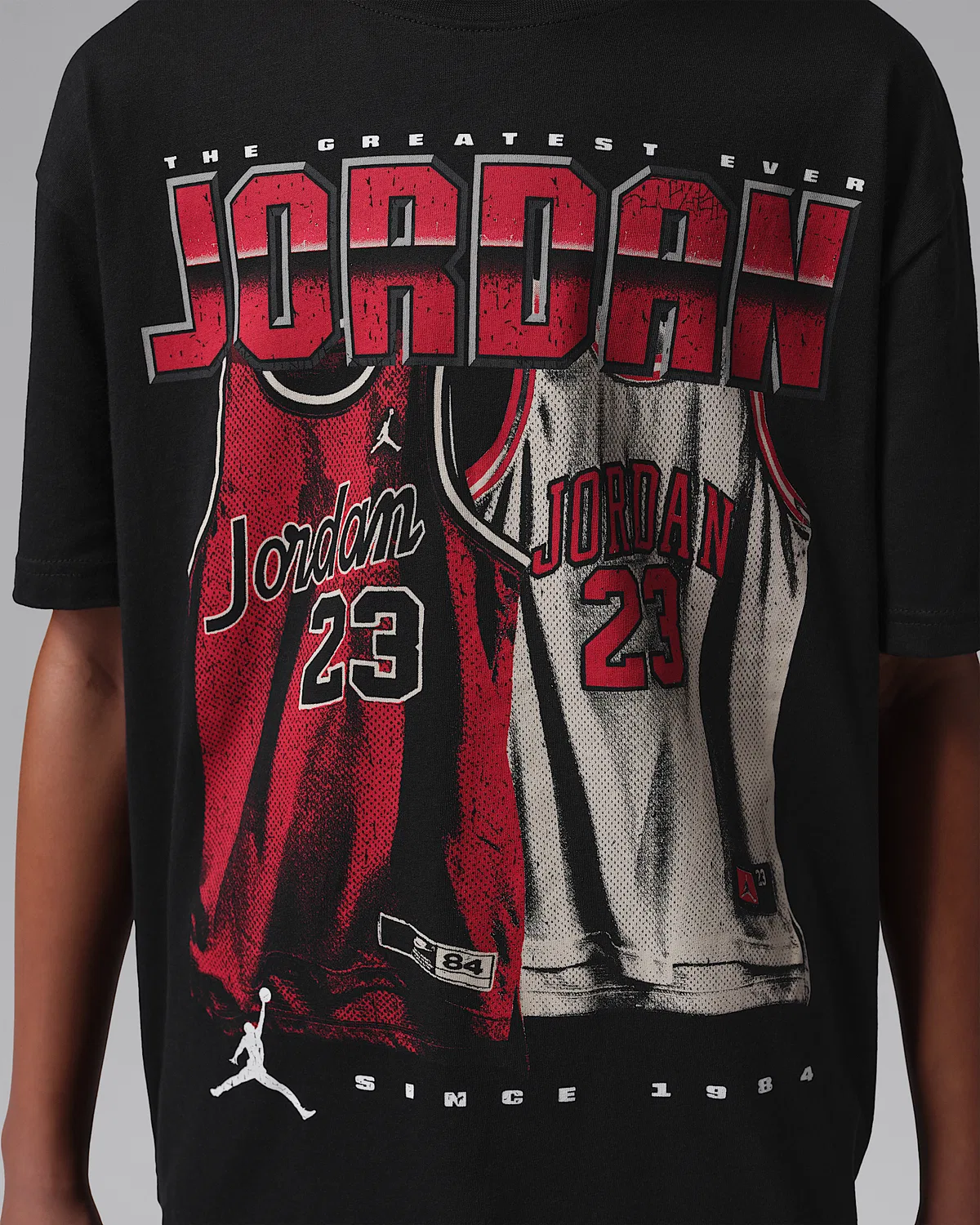 Детская футболка Jordan Home and Away, Black/Red/White/White — фото 4