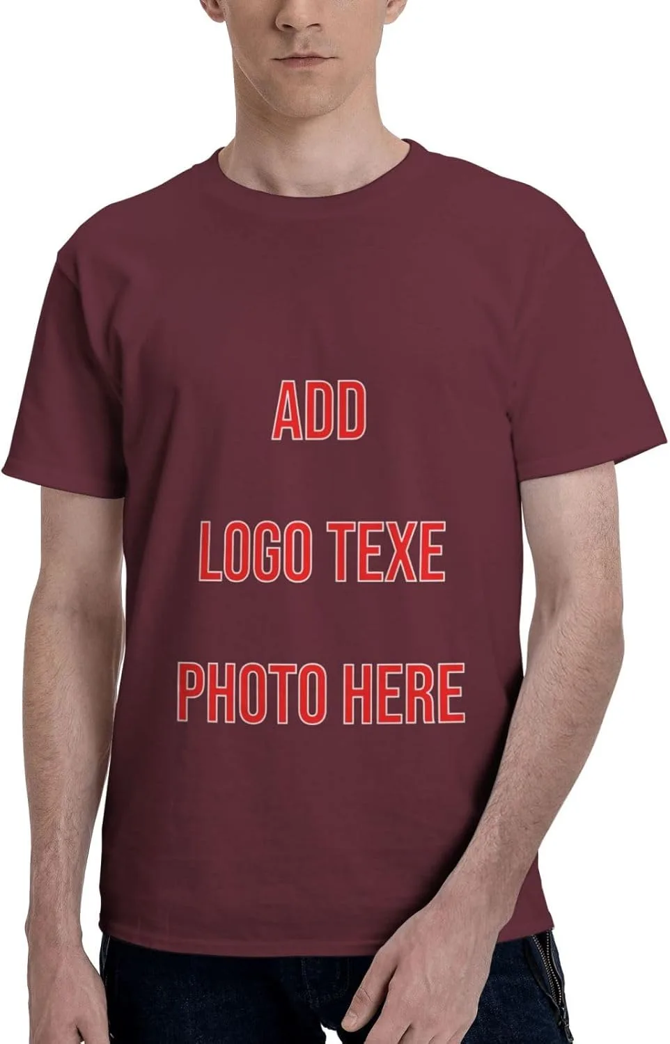 

Футболка с нанесением текста и логотипа