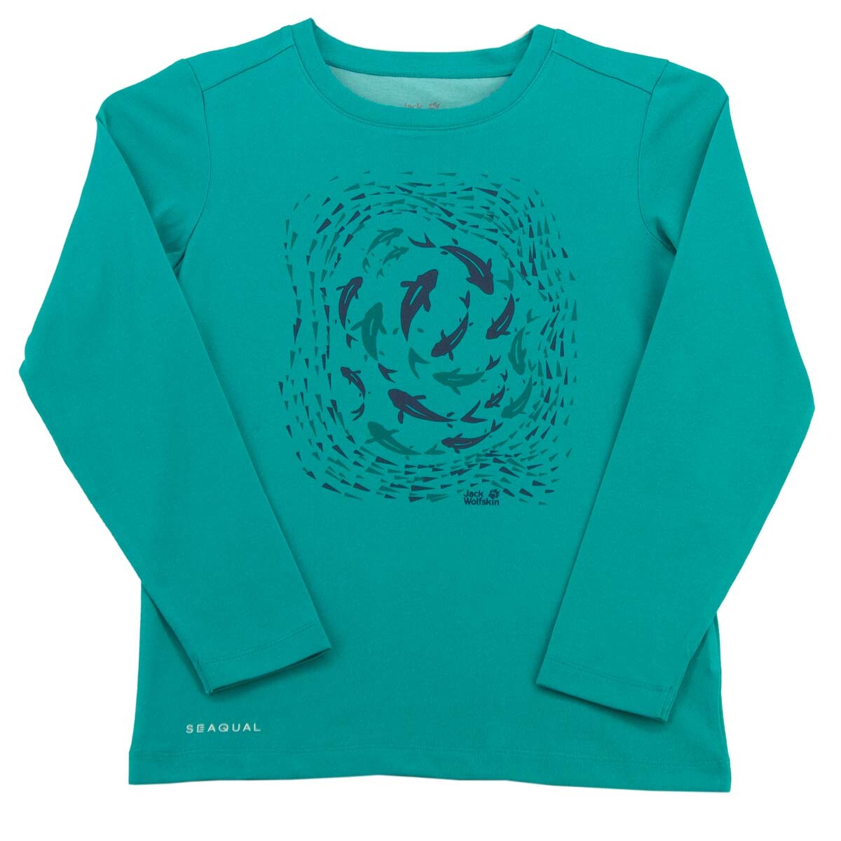 

Футболка Jack Wolfskin Ocean Longsleeve Tee recycelt, зеленый