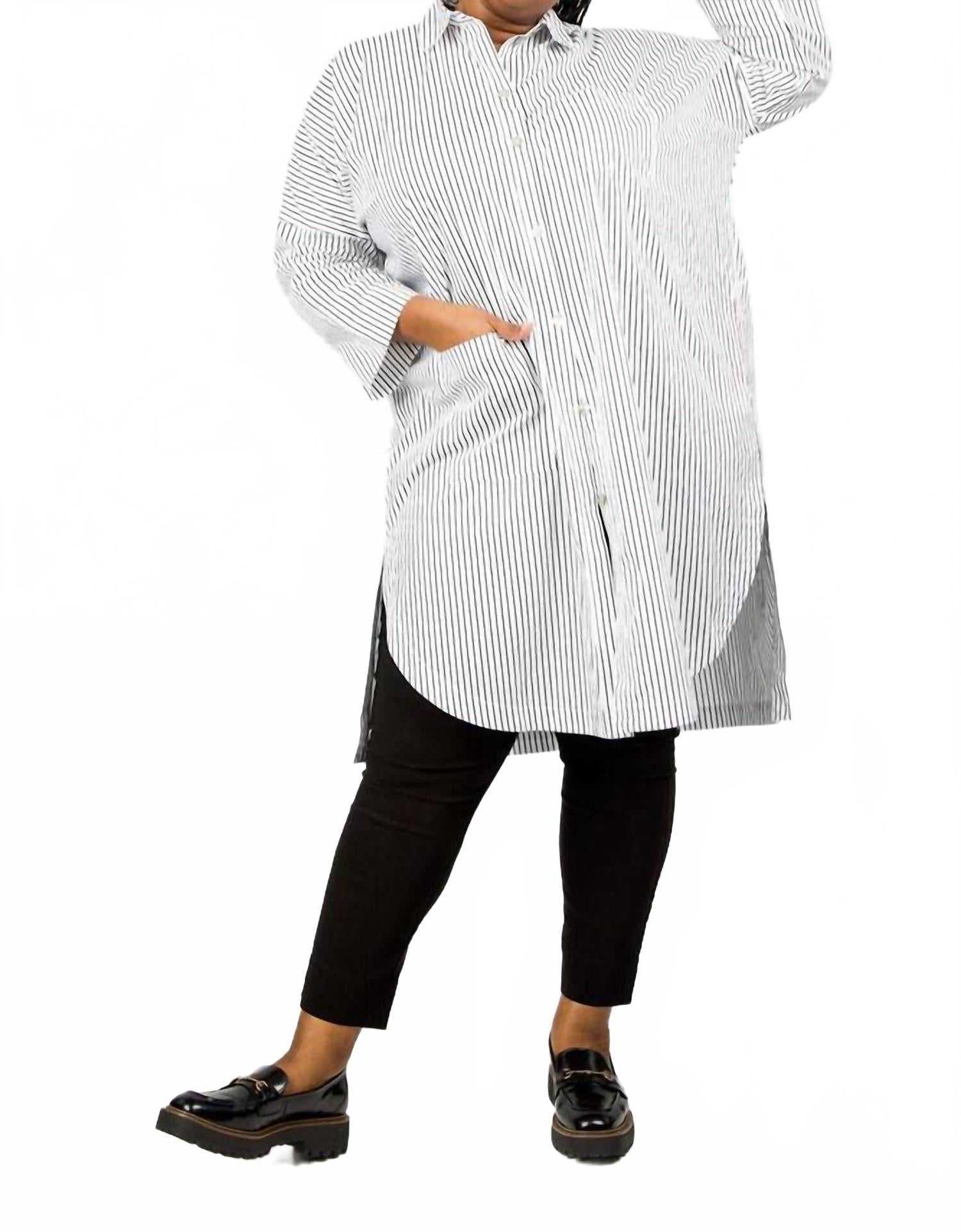 

Хлопковое платье-рубашка Core в белом цвете BITTE KAI RAND