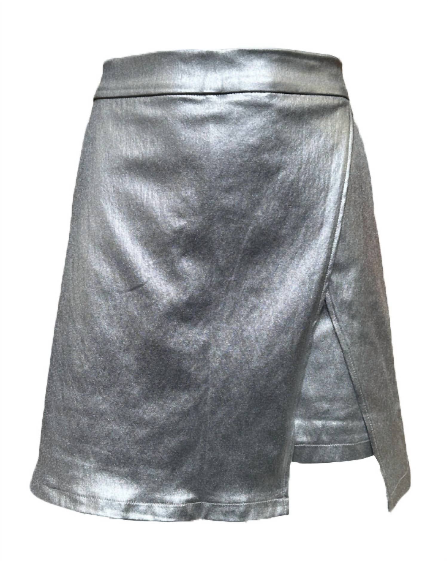 

Женская юбка-шорты металлик серебристого цвета AnnieWear, серебряный