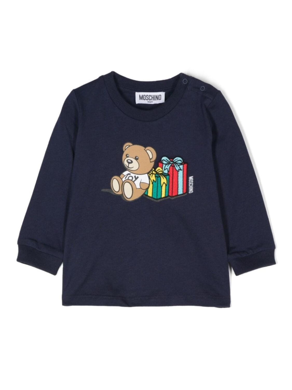 

Moschino Kids футболка с принтом плюшевого мишки, синий