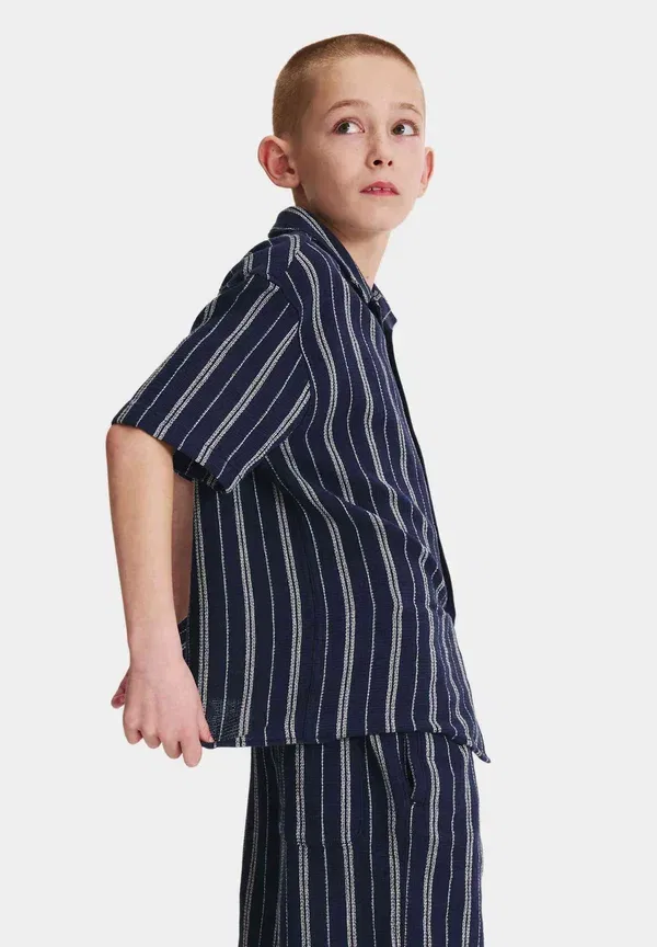 Рубашка с фактурной полоской Marks & Spencer, темно-синий — фото 2