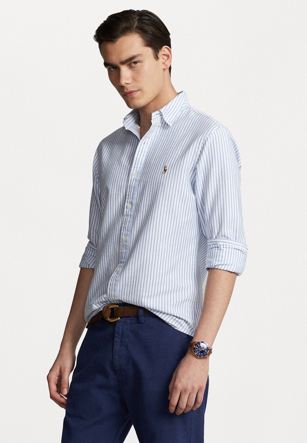 

Рубашка СПОРТИВНАЯ ФУТБОЛКА С ДЛИННЫМ РУКАВОМ Polo Ralph Lauren, базовый синий/белый