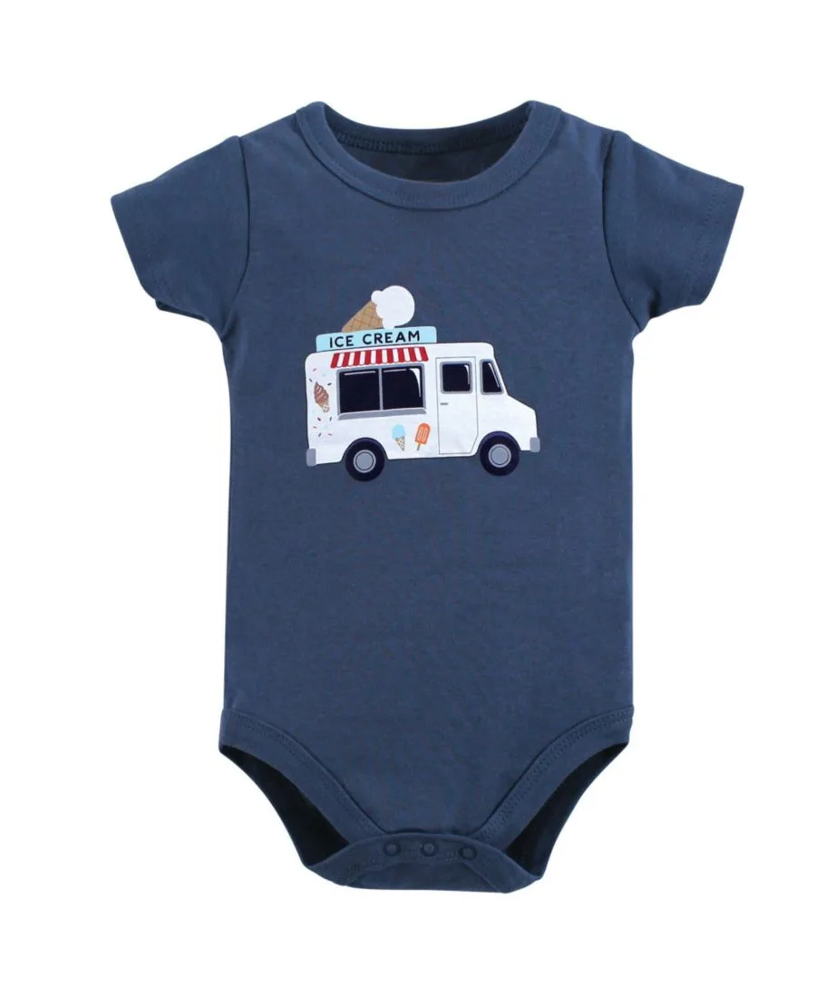 Хлопковый боди, шорты и комплект обуви Hudson Baby, ice кремовый truck — фото 3