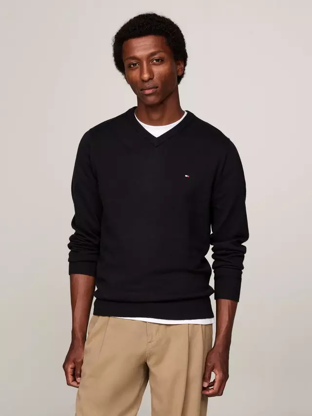 

Джемпер Tommy Hilfiger Cashmere Blend V-Neck, цвет nos/black