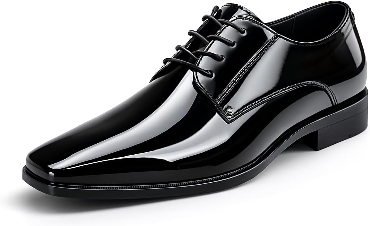 

Мужские туфли под смокинг, классические лаковые оксфорды для деловых мероприятий и свадеб, черные Solatabel
