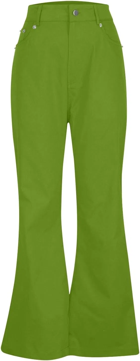 Джинсы клеш Women's High Waisted Flare Jeans, арми Green — фото 3