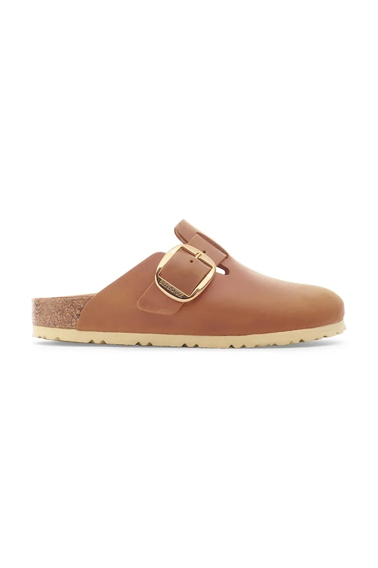 Кожаные шлепанцы Boston с широкой пряжкой Birkenstock, коричневый