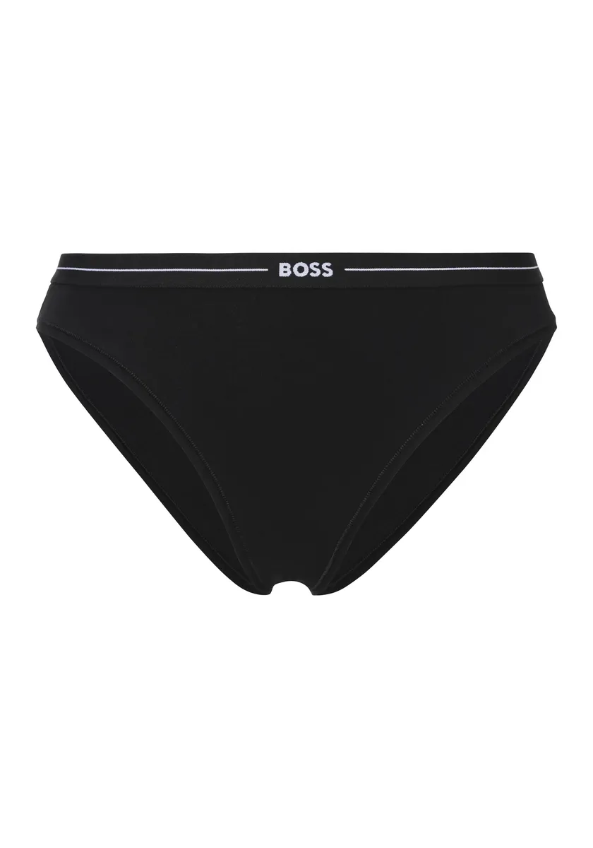 Трусы BOSS "3P BRIEF" (3 шт. в упаковке, 3 шт. в упаковке), с эластичным поясом с логотипом, белый — фото 2