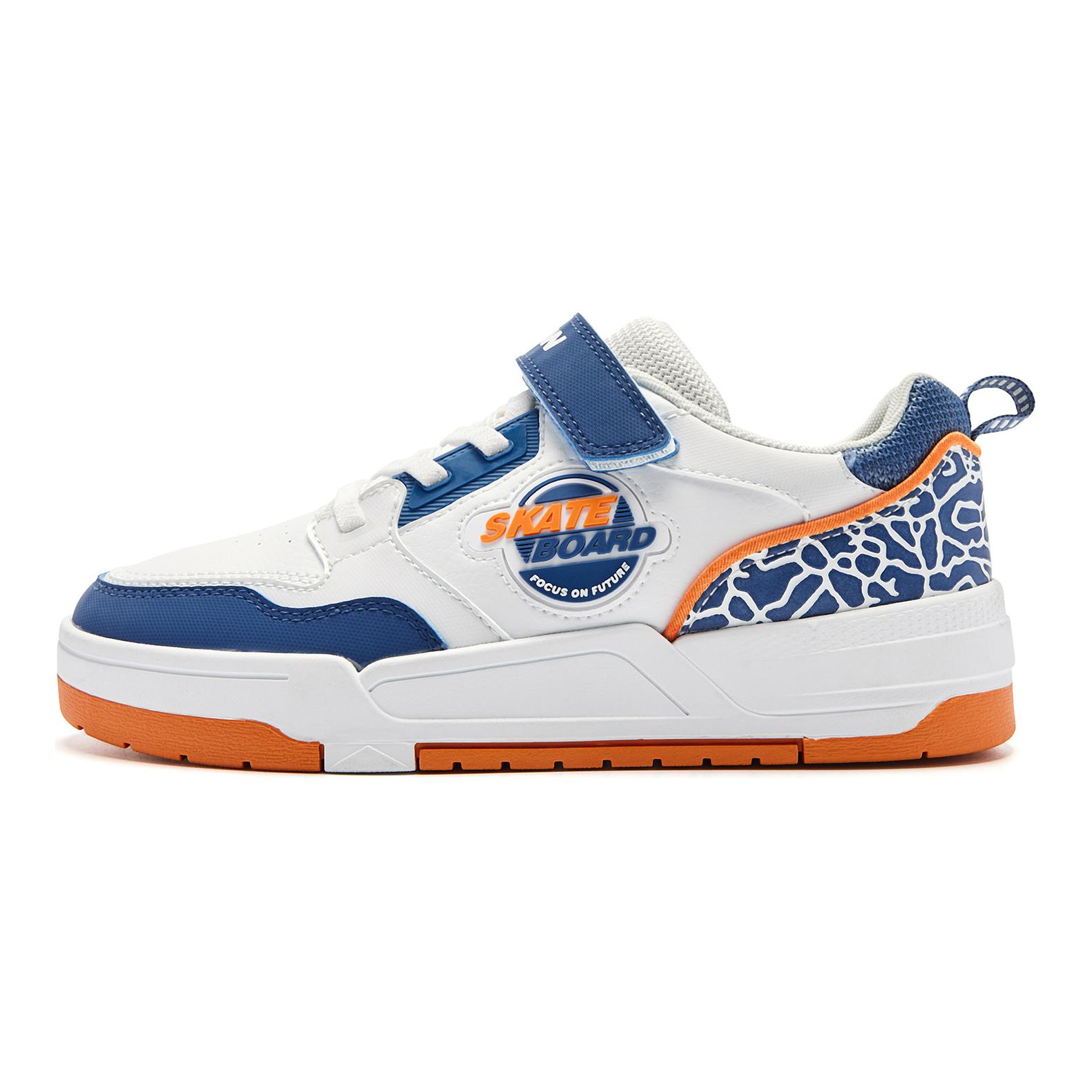 

QIAODAN Скользоустойчивые кроссовки Low top для скейтбординга Kids' Blue Orange Teenagers