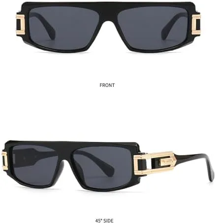 

Винтажные мужские солнцезащитные очки 2027 года для женщин, качественные квадратные солнцезащитные очки, женские очки с защитой от УФ-излучения UV400 MTZJH, C1 Black