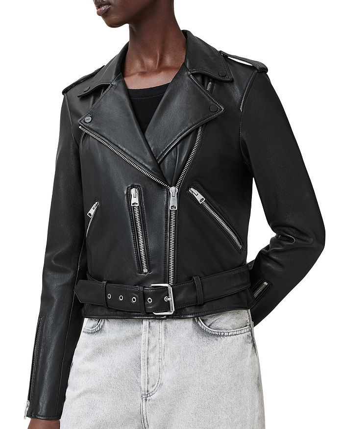 

Кожаная косуха Balfern ALLSAINTS, черный