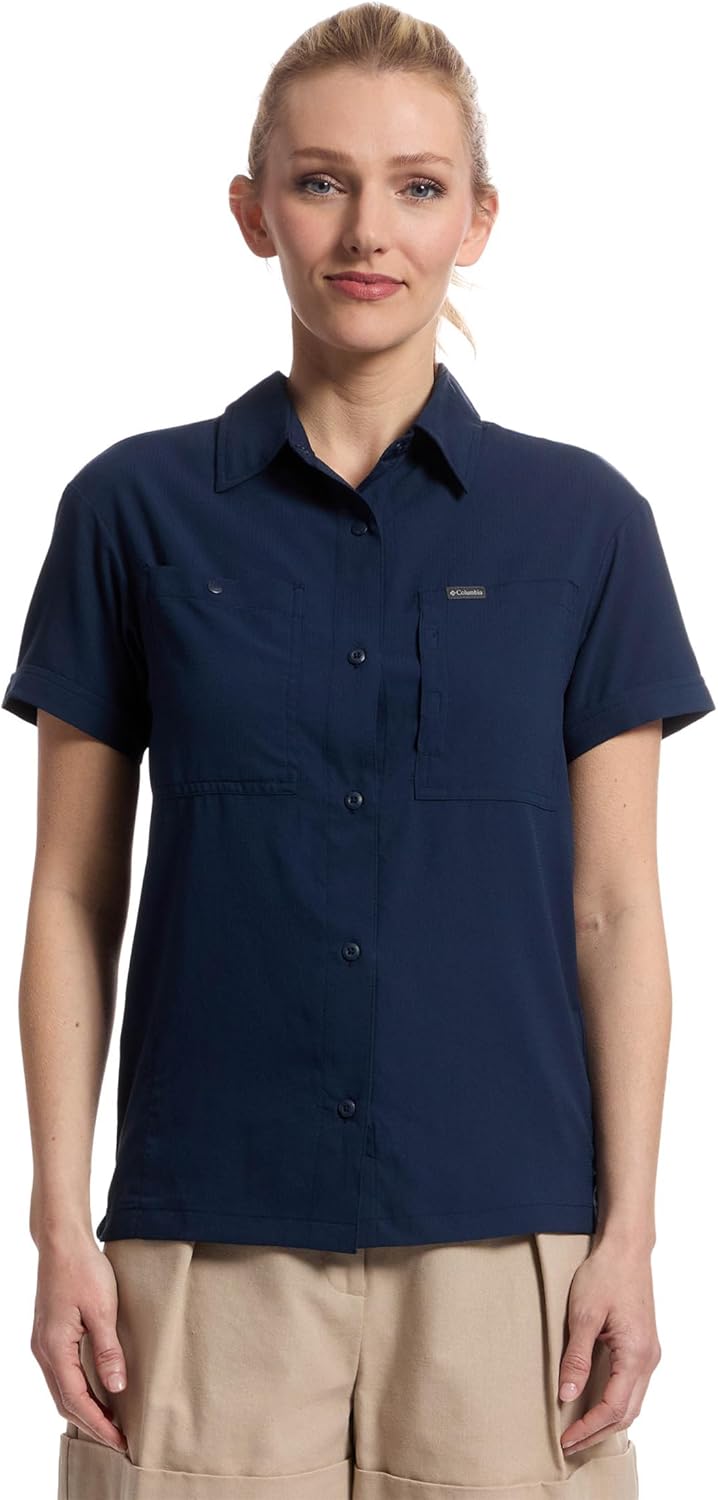 

Columbia Womens Silver Ridge Utility рубашка с коротким рукавом, Collegiate Navy