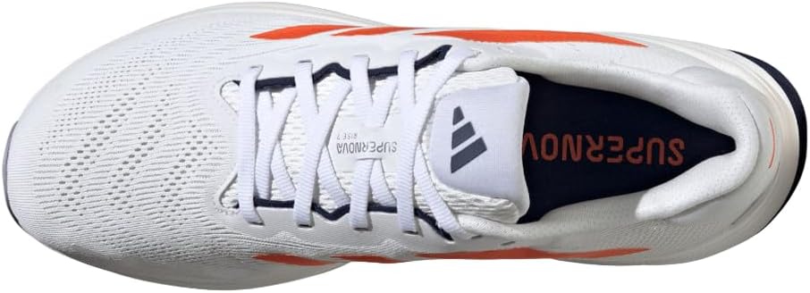 Мужские беговые кроссовки Adidas Supernova Rise 2, белый/синий/оранжевый/темно-синий — фото 4