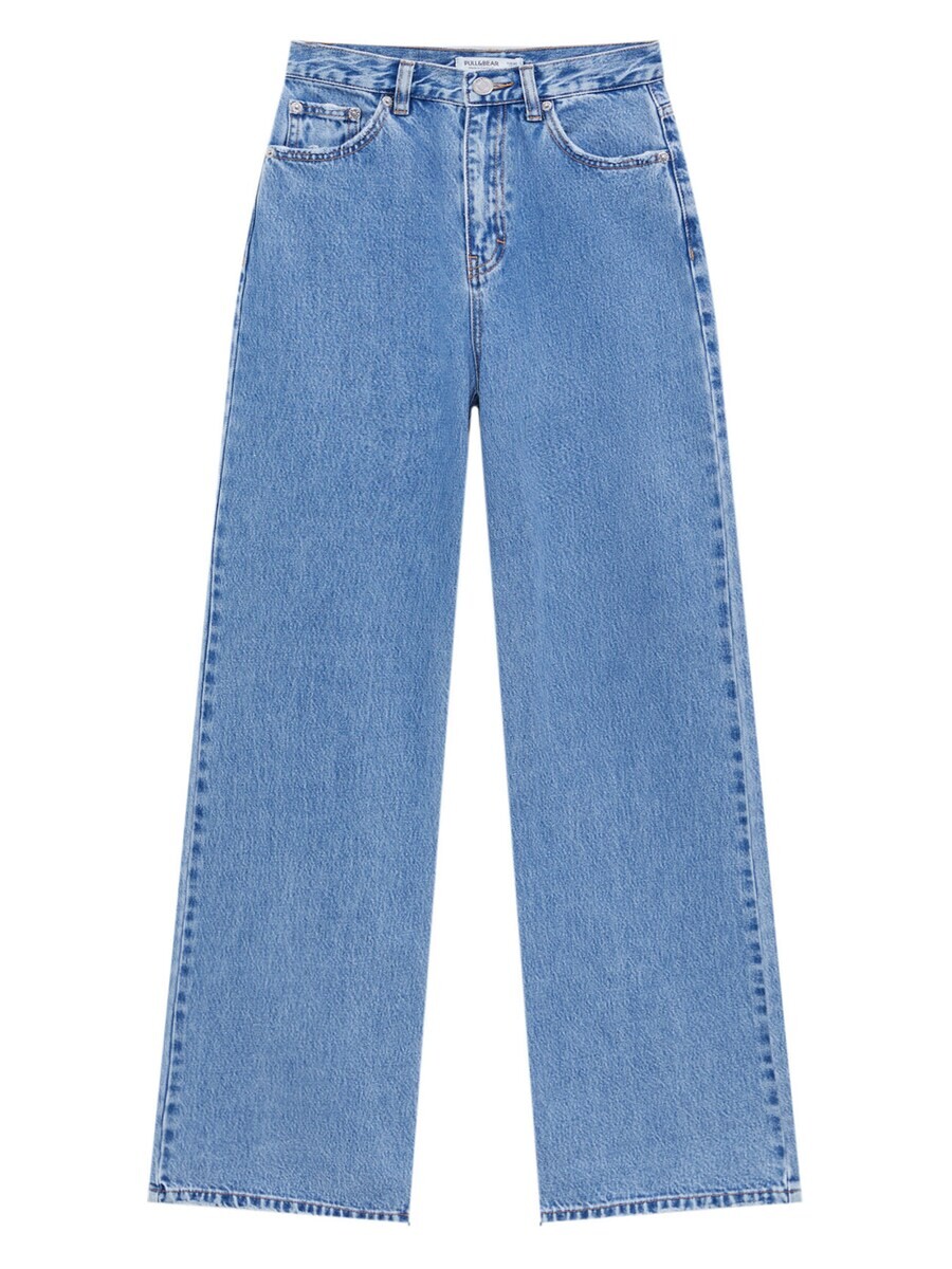 

Широкие джинсы Pull&Bear, синий джинсовый