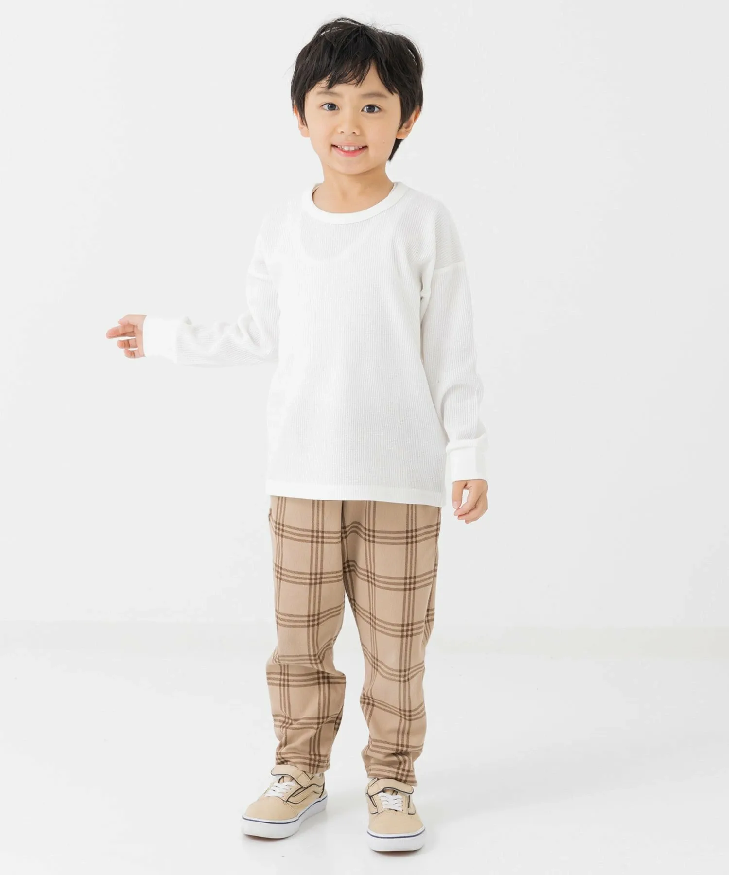 Футболка с длинными рукавами вафельной расцветки Chil2, white — фото 4