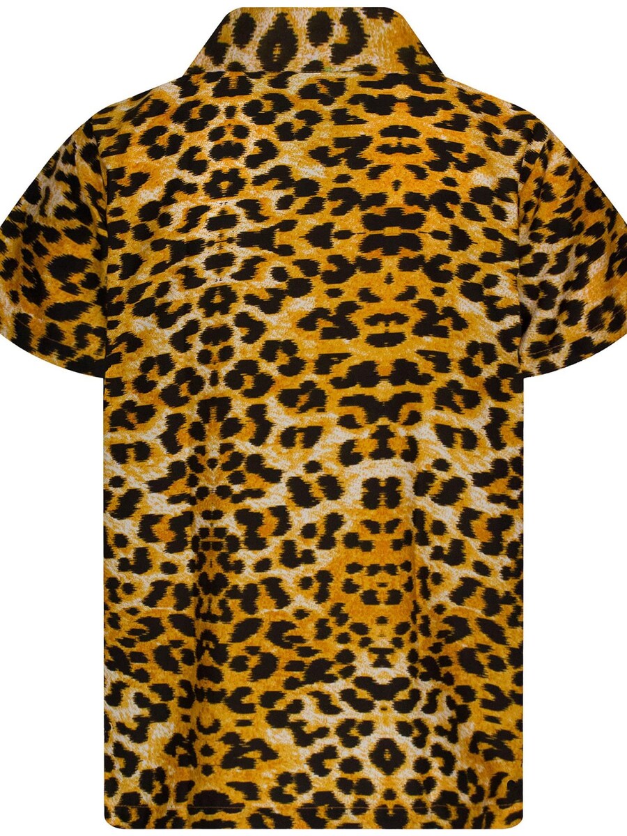 Рубашка на пуговицах классического кроя King Kameha Leopard, коричневый — фото 2