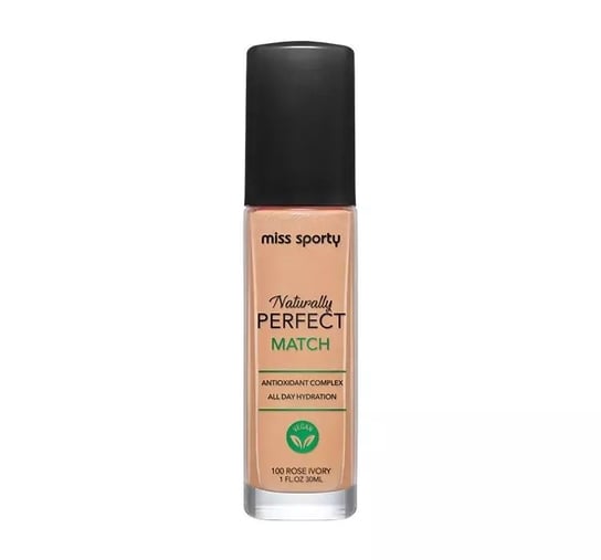 

Веганская увлажняющая основа Naturally Perfect Match 100 Rose Ivory 30 мл, Miss Sporty