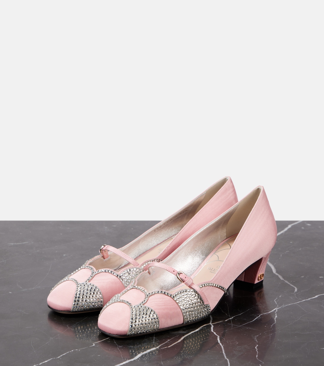 Bowow 45 туфли с украшениями в стиле муар Valentino Garavani, Bubble/Silver Shade — фото 4