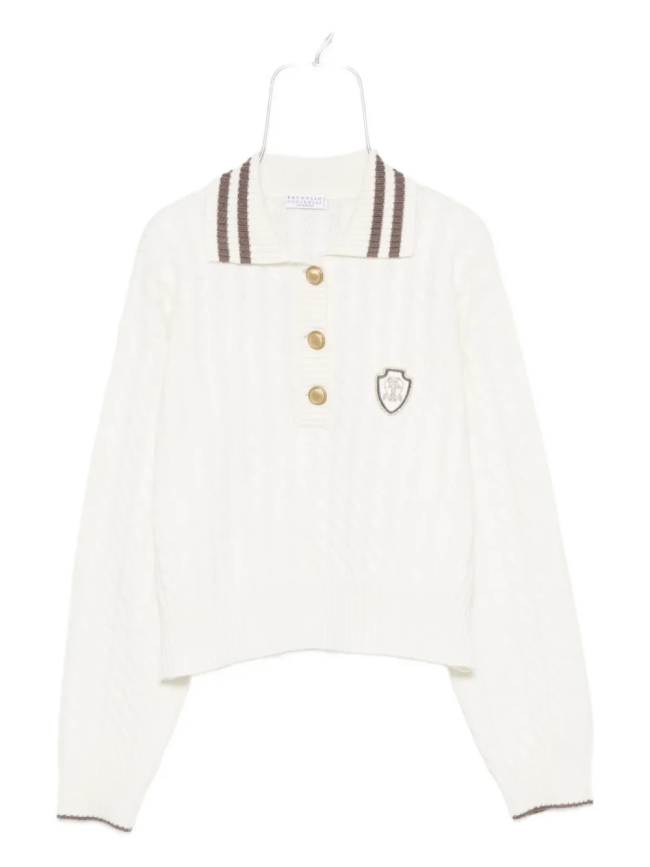 

Brunello Cucinelli джемпер фактурной вязки, белый