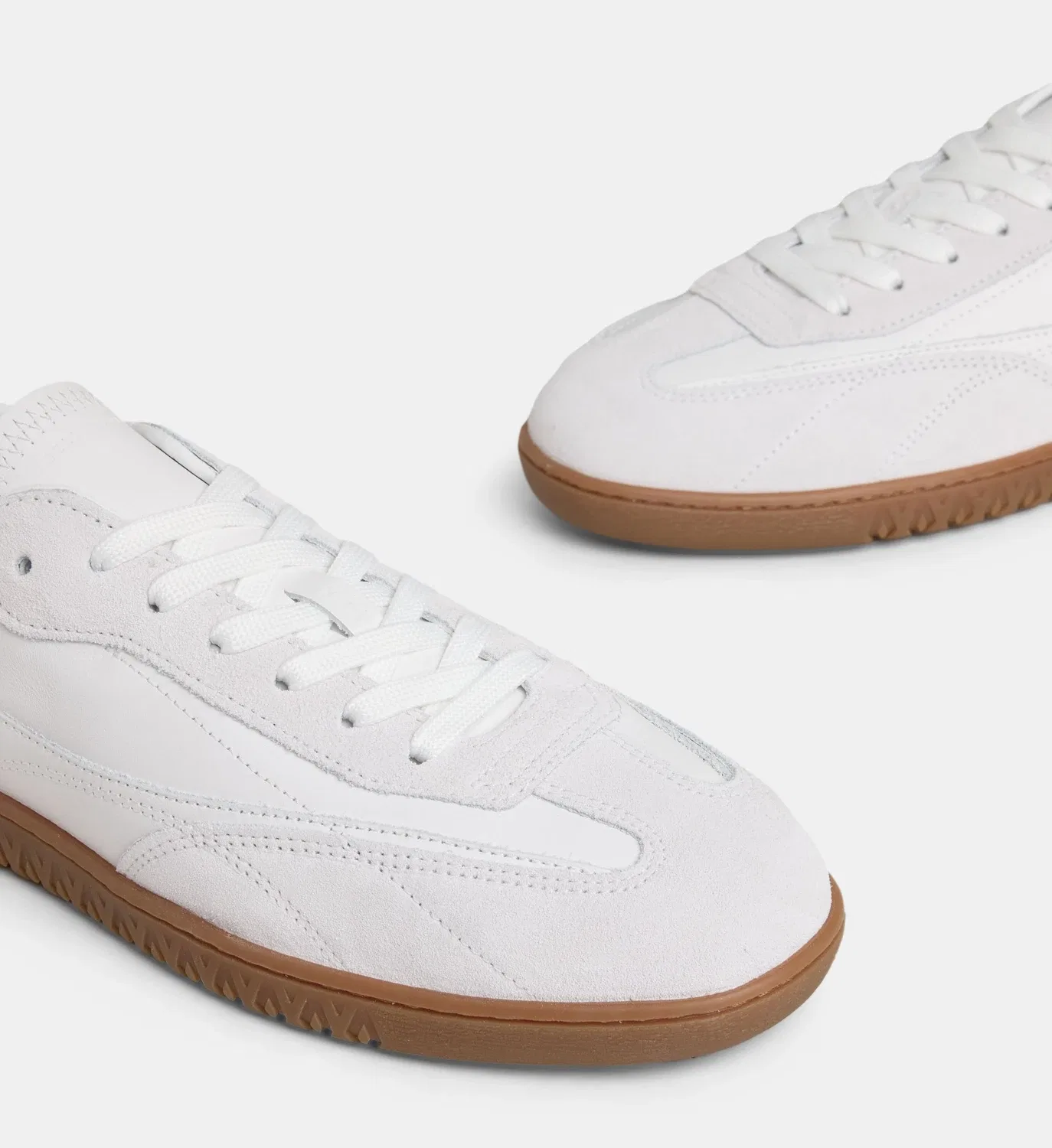 Низкие кроссовки B7 Gum из гладкой кожи и нубука Belledonne, белый — фото 4