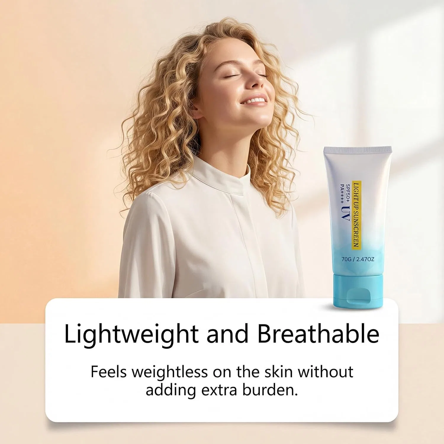 Солнцезащитный крем для лица Light Up UV SPF 50+ PA++++, 70 г Generisch, 3 — фото 2