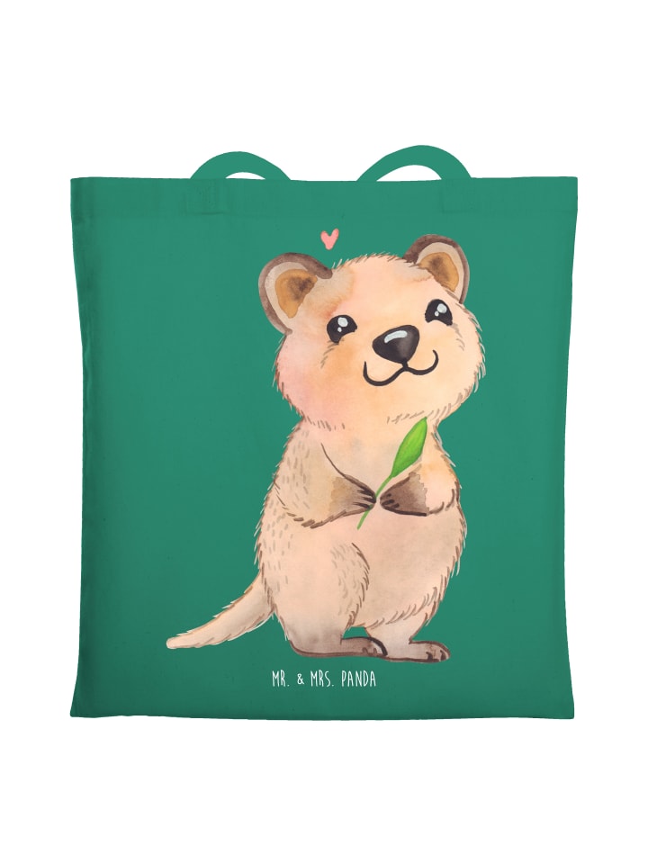 

Mr. & Mrs. Panda Сумка Quokka Happy без слогана, мятного цвета