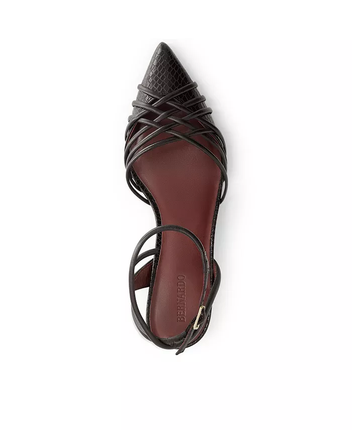 Бернардо Minu Туфли-лодочки на низком каблуке Bernardo Footwear, черный — фото 2