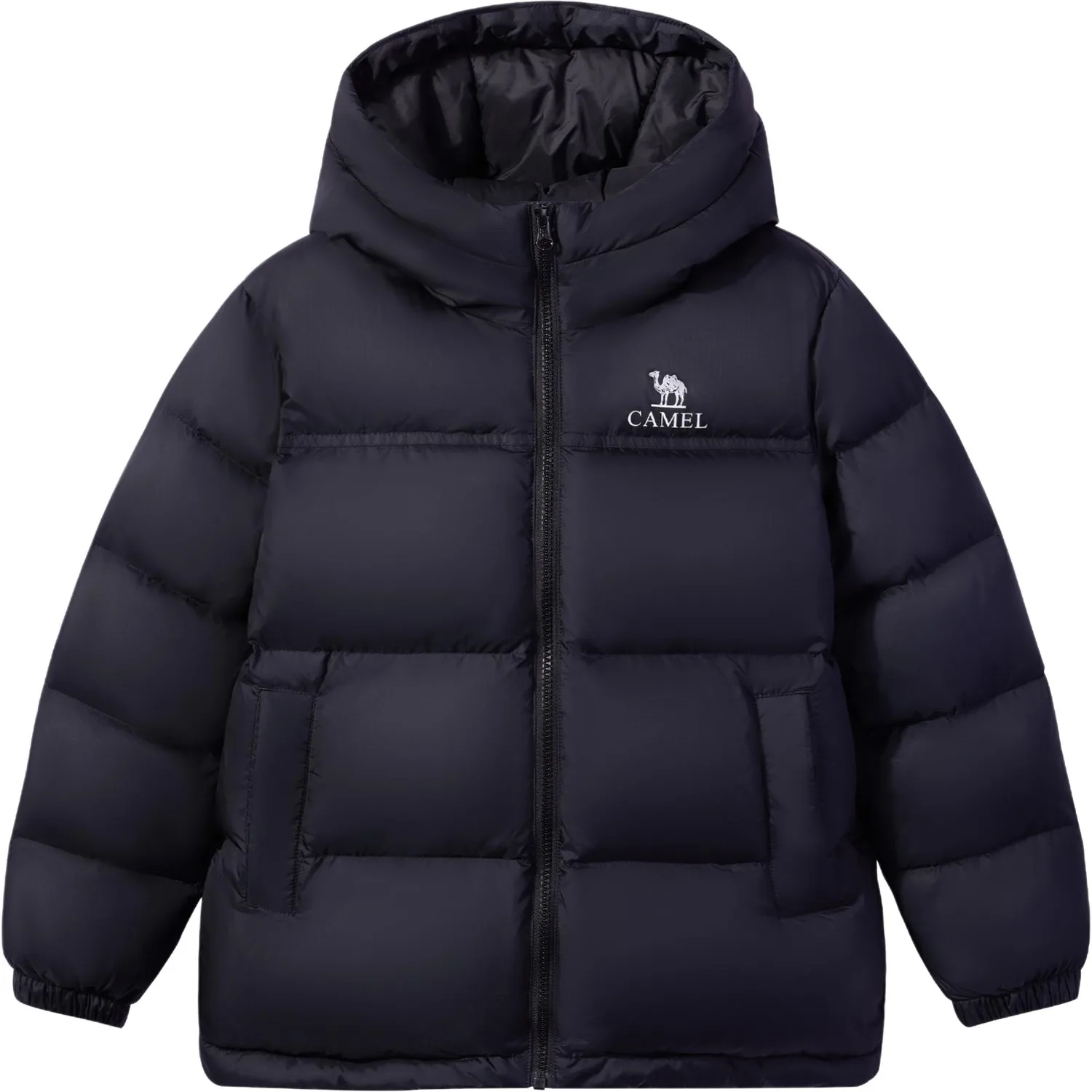 Детская пуховая куртка с капюшоном утепленная CAMEL, Phantom Black/Dream Pink — фото 3