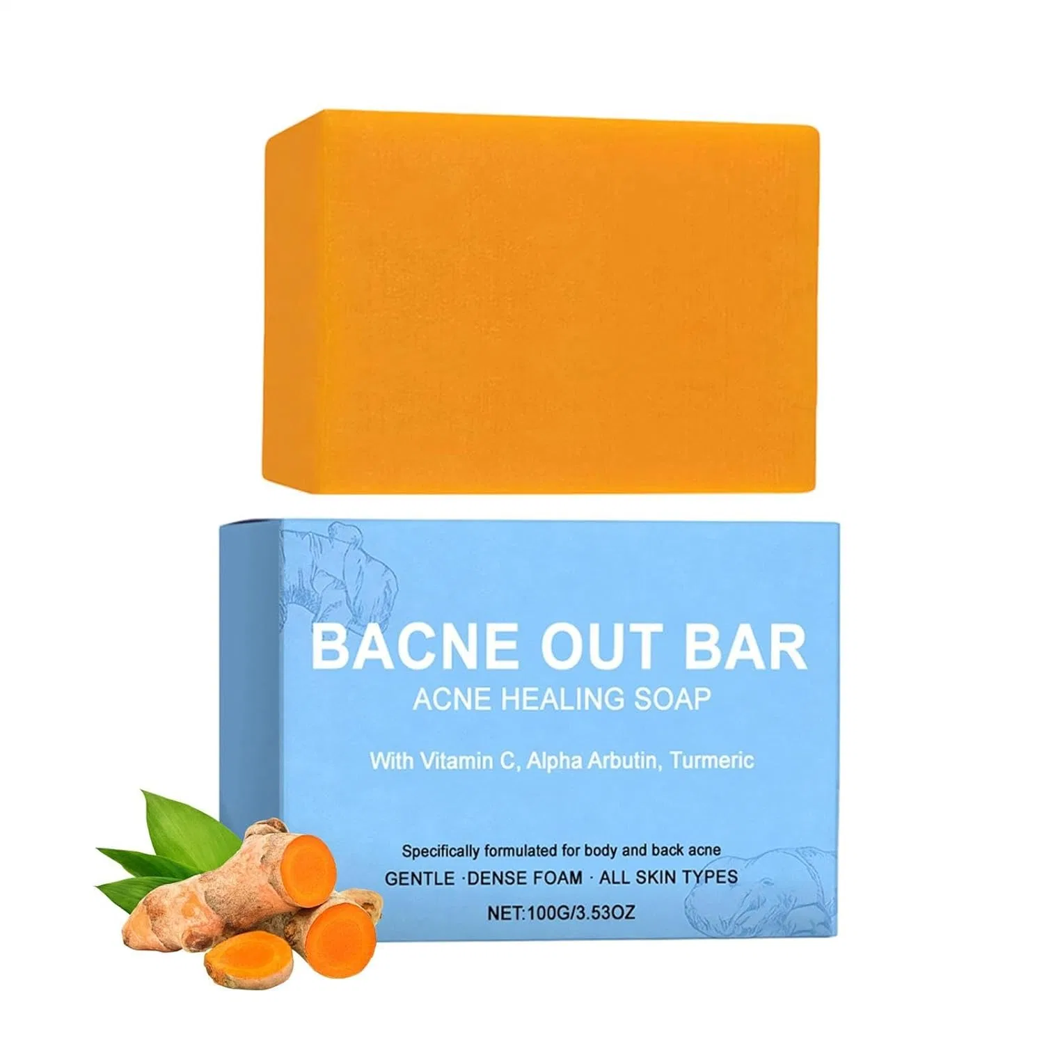 Мыло Bacne Out Bar с куркумой и витамином С для осветления кожи Generisch