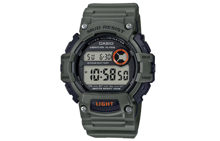

CASIO Часы DIGITAL Series Quartz Movement Resin Strap Watch Men's Watch Gray Dial