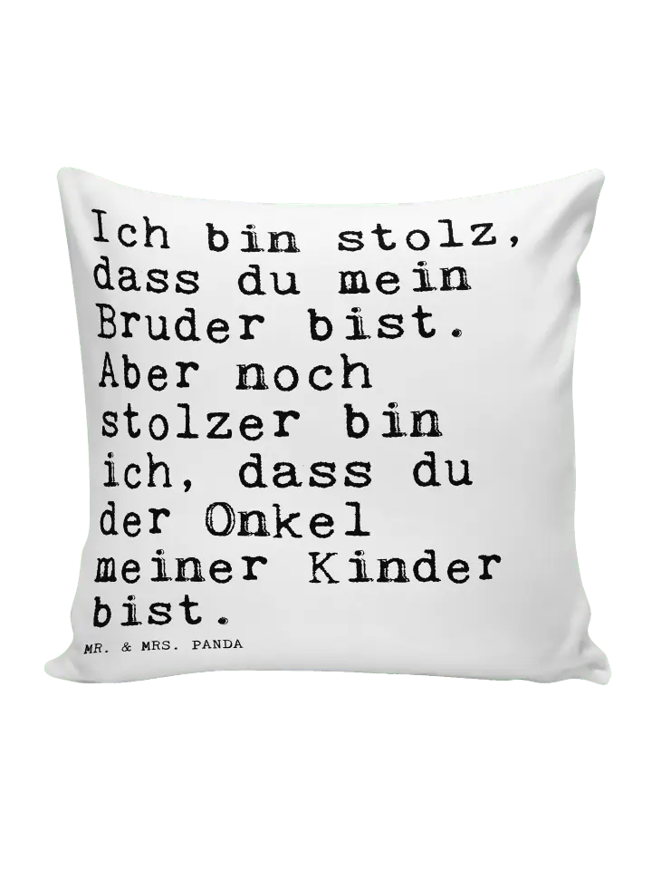 

Подушка Mr & Mrs Panda 40x40 Ich bin stolz dass, белый