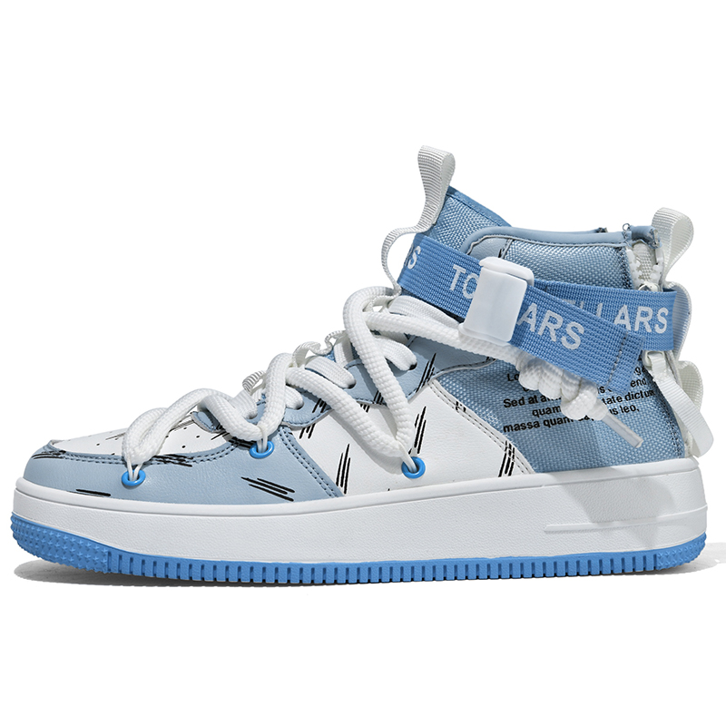 

Скейтбордные кроссовки средней высоты, унисекс, в эксклюзивной коробке Tcellars, sky синий (height-increasing insole)