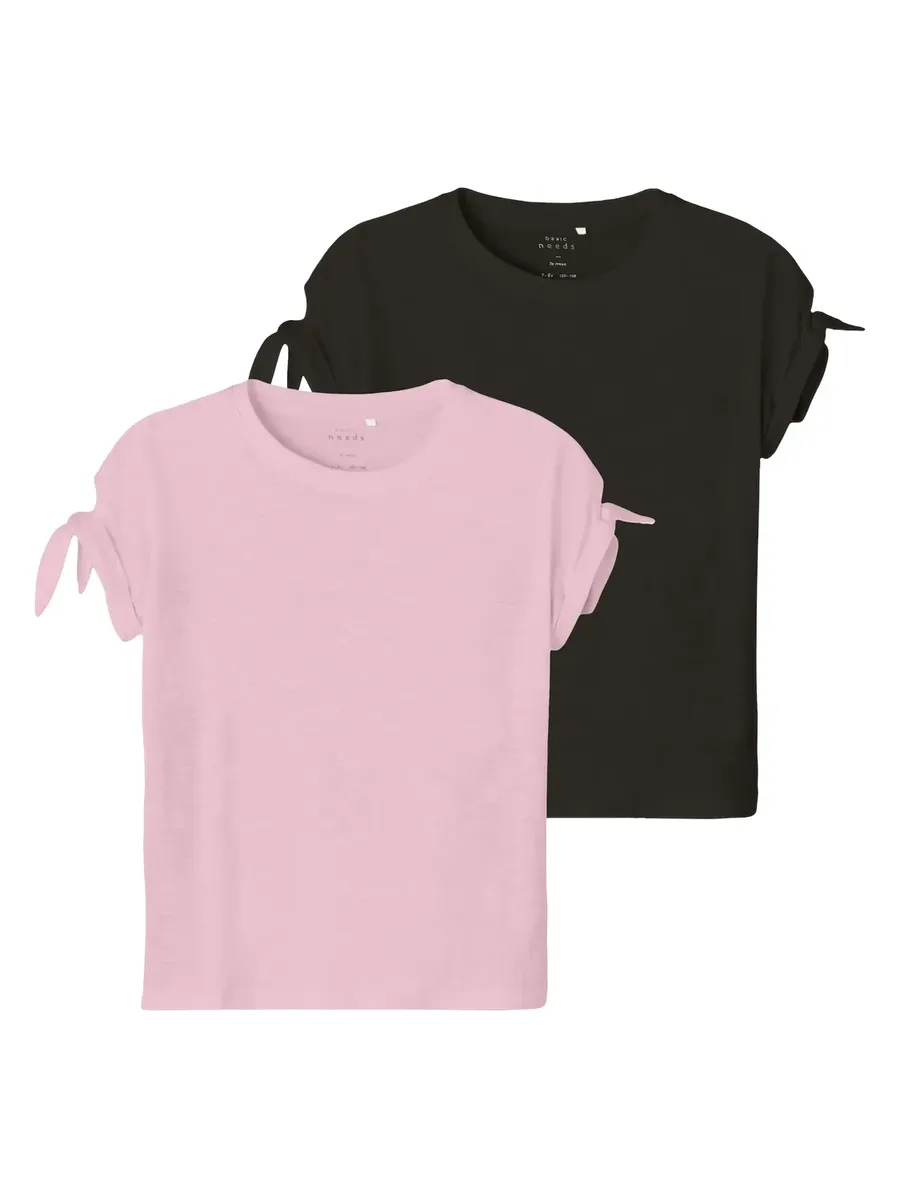 

Рубашка с короткими рукавами Name It "NKFVEET 2P SS SOLID TOP", розовый