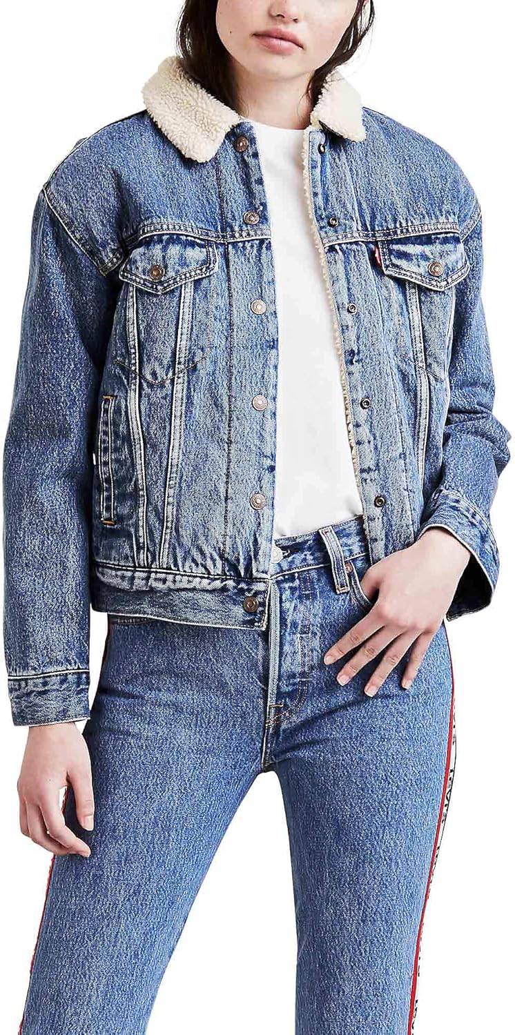 

Levi's Женская утепленная куртка в стиле экс-бойфренд из шерпы, Addicted to Love