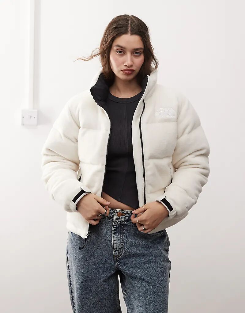 

Ретро-пуховик Nuptse из полярного флиса в цвете «кремовый» The North Face