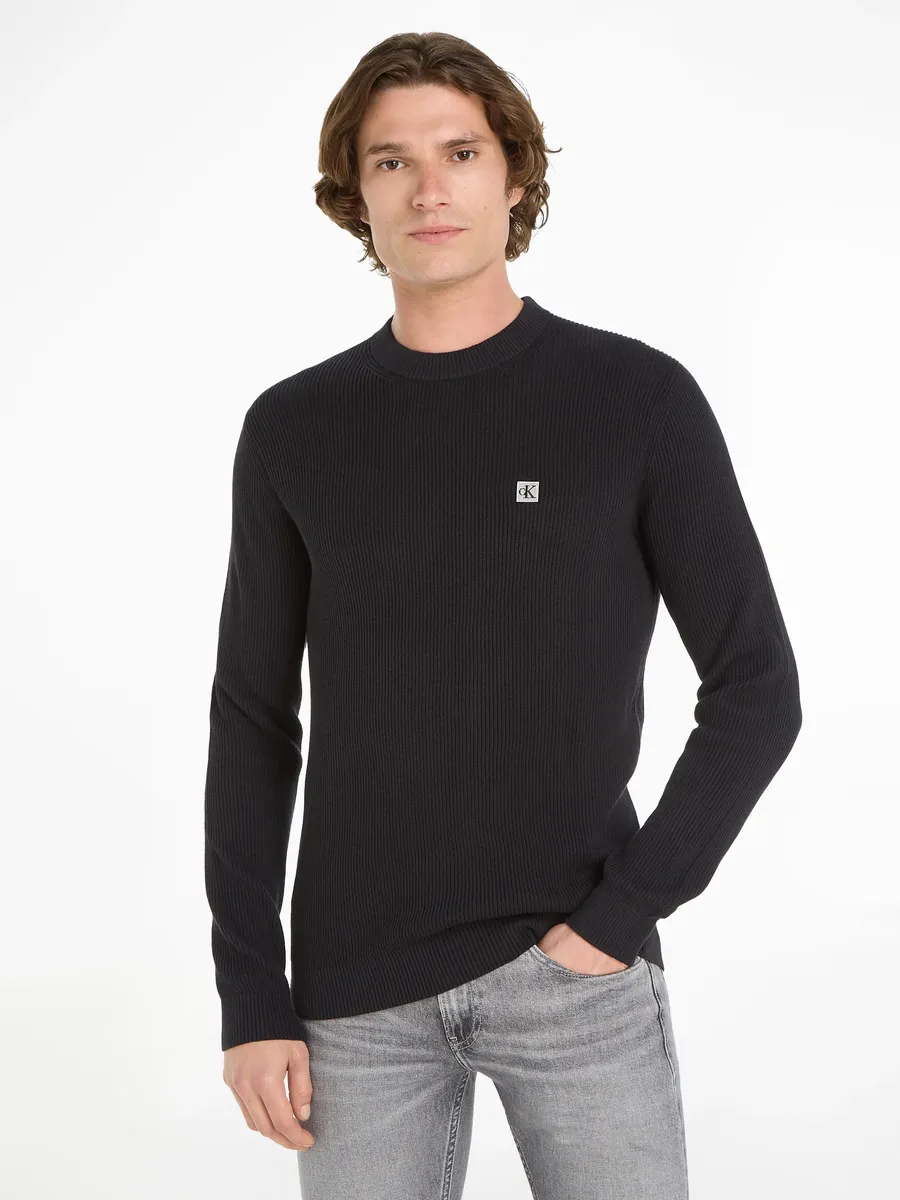 

Свитер с круглым вырезом Calvin Klein Jeans "CK EMBRO BADGE SWEATER", цвет Ck Black