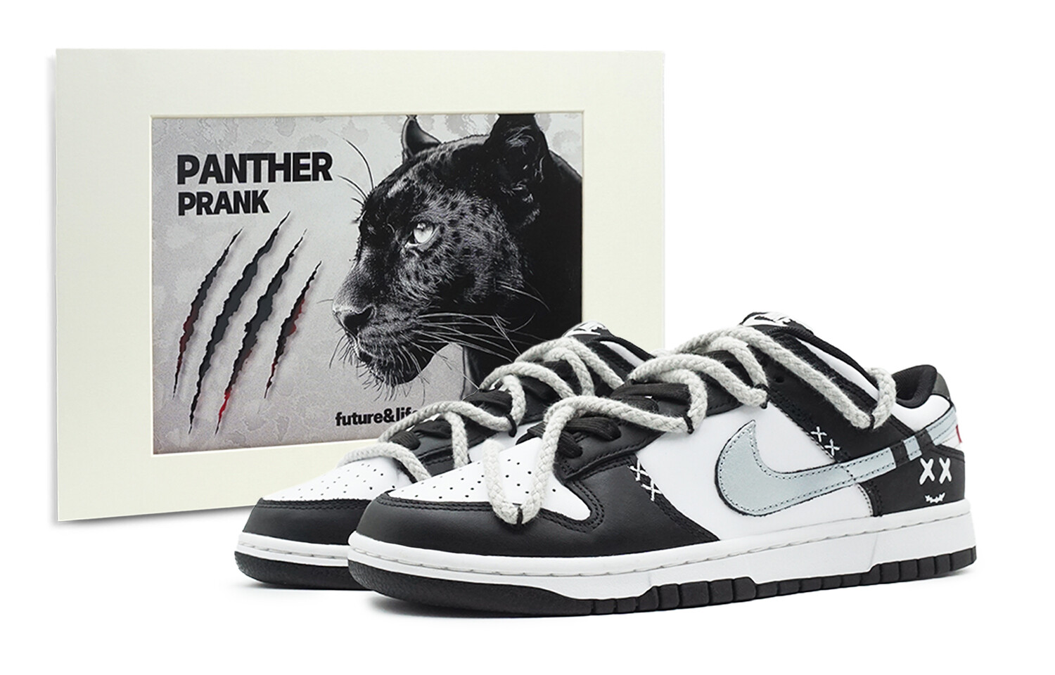 

Обувь для скейтбординга Dunk Kids для начальной школы Nike, цвет Black White Gray
