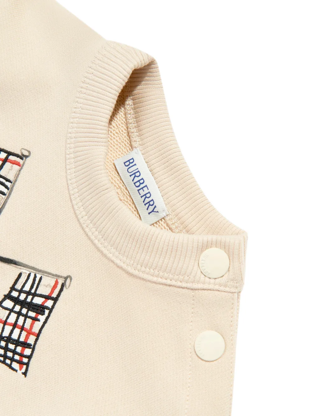 Свитшот с принтом флагов Burberry Kids, нейтральный — фото 3