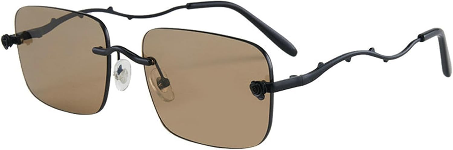 

Солнцезащитные очки Willochra Fashion 90-х годов, квадратной формы, без оправы, для мужчин и женщин, винтажные узкие солнцезащитные очки, Y2k, очки с защитой от УФ-излучения UV400, C3