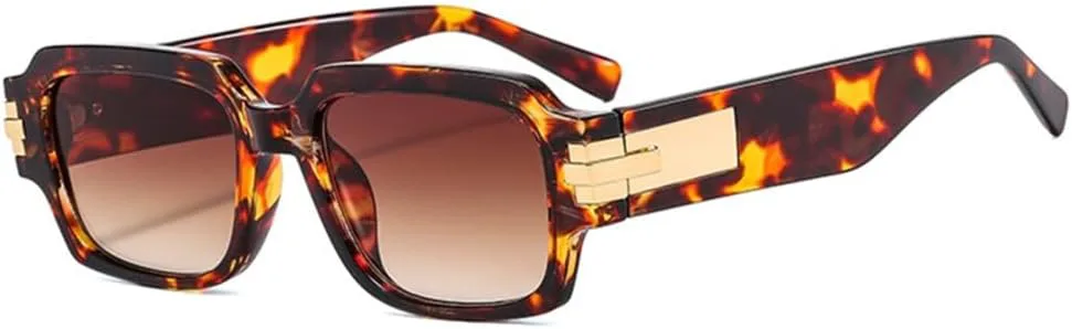 

Маленькие солнцезащитные очки для женщин, женские прямоугольные солнцезащитные очки, винтажные очки для мужчин, солнцезащитные очки UV400 generic, Leopard