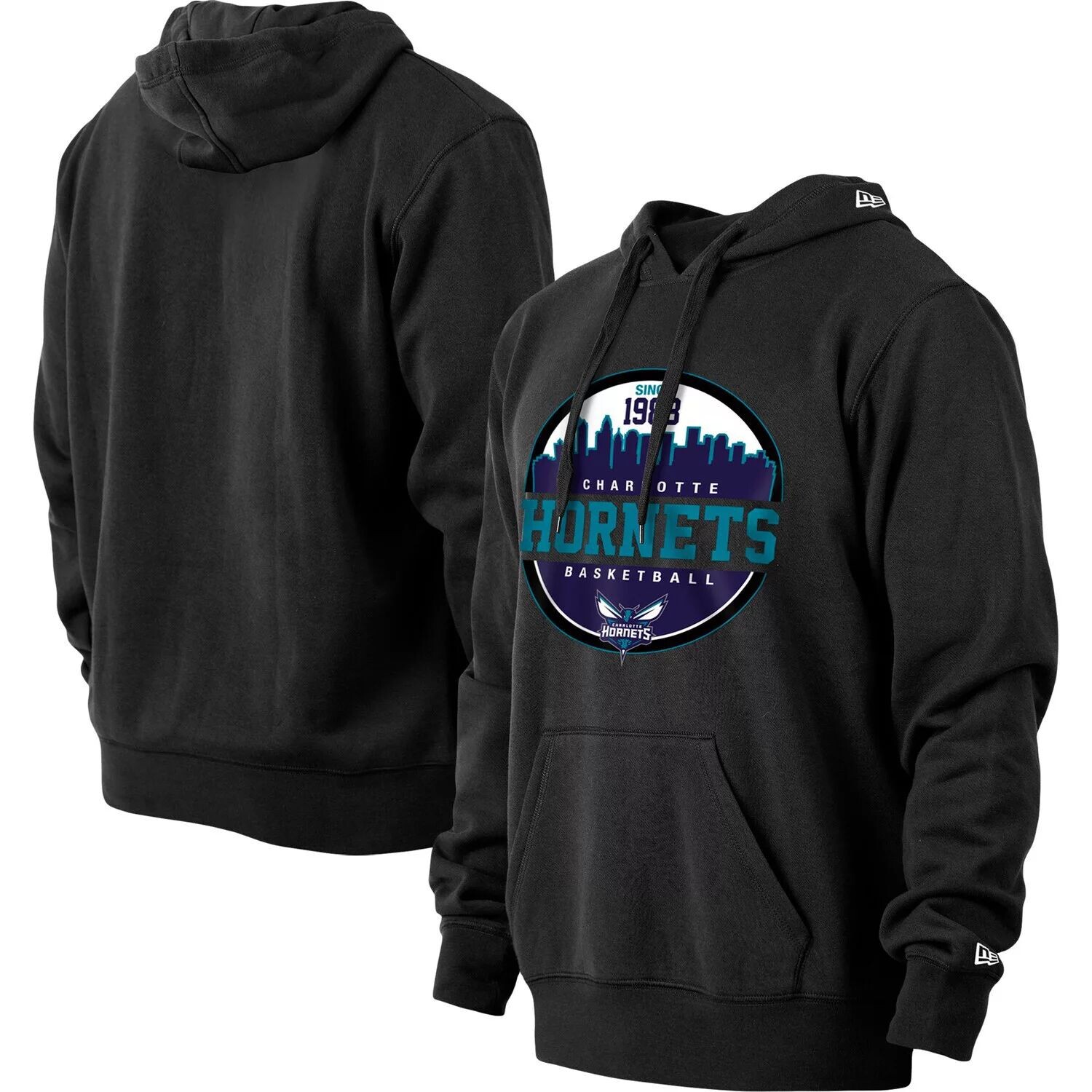 

Мужской черный пуловер с капюшоном Charlotte Hornets Localized New Era